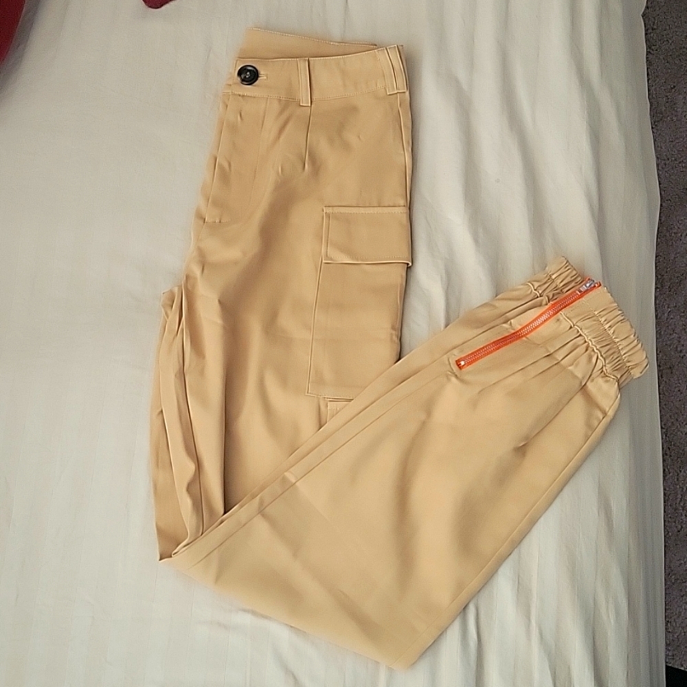 SHEIN Tan high-rise pants